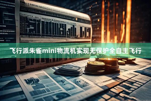 飞行派朱雀mini物流机实现无保护全自主飞行
